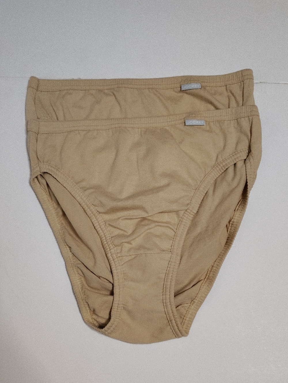 Jockey Women's Beige  High-Cut Cotton Panties 2 Pairs Size 6